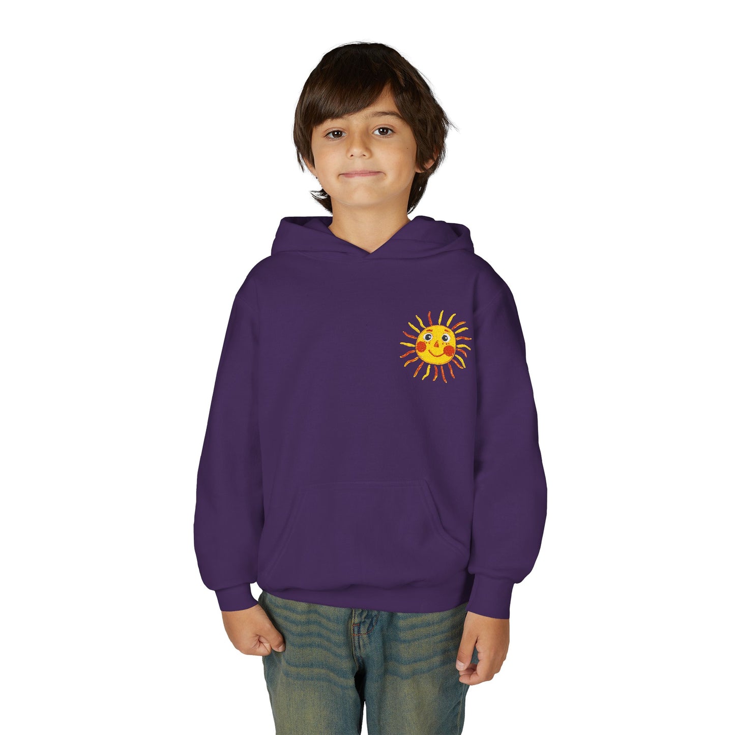 Youth Embroidered Heavy-Blend Hooded Sweatshirt