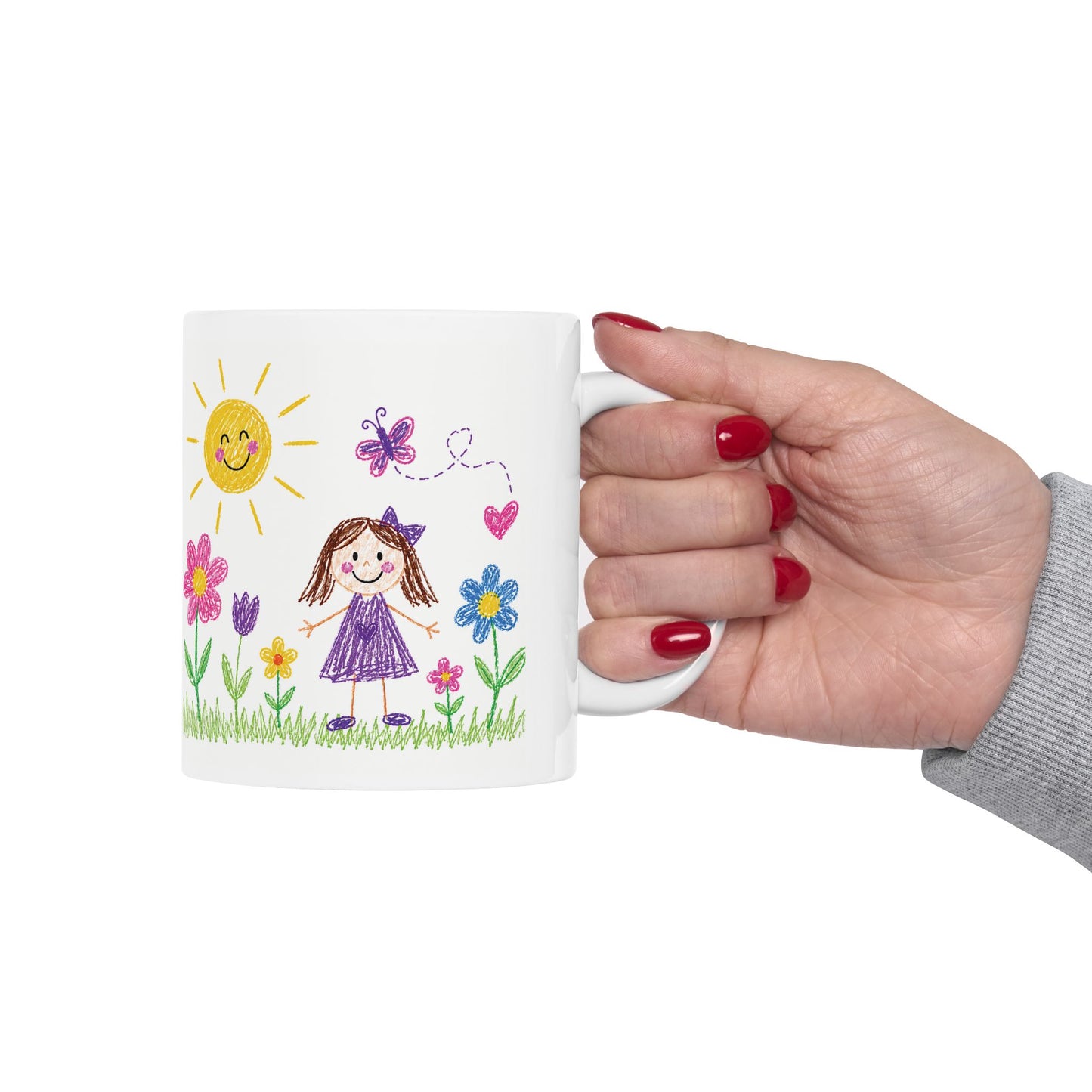 Personalized Ceramic Mug with Custom Kids’ Artwork