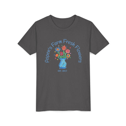 Youth Tee with Custom Text Featuring Kids Artwork
