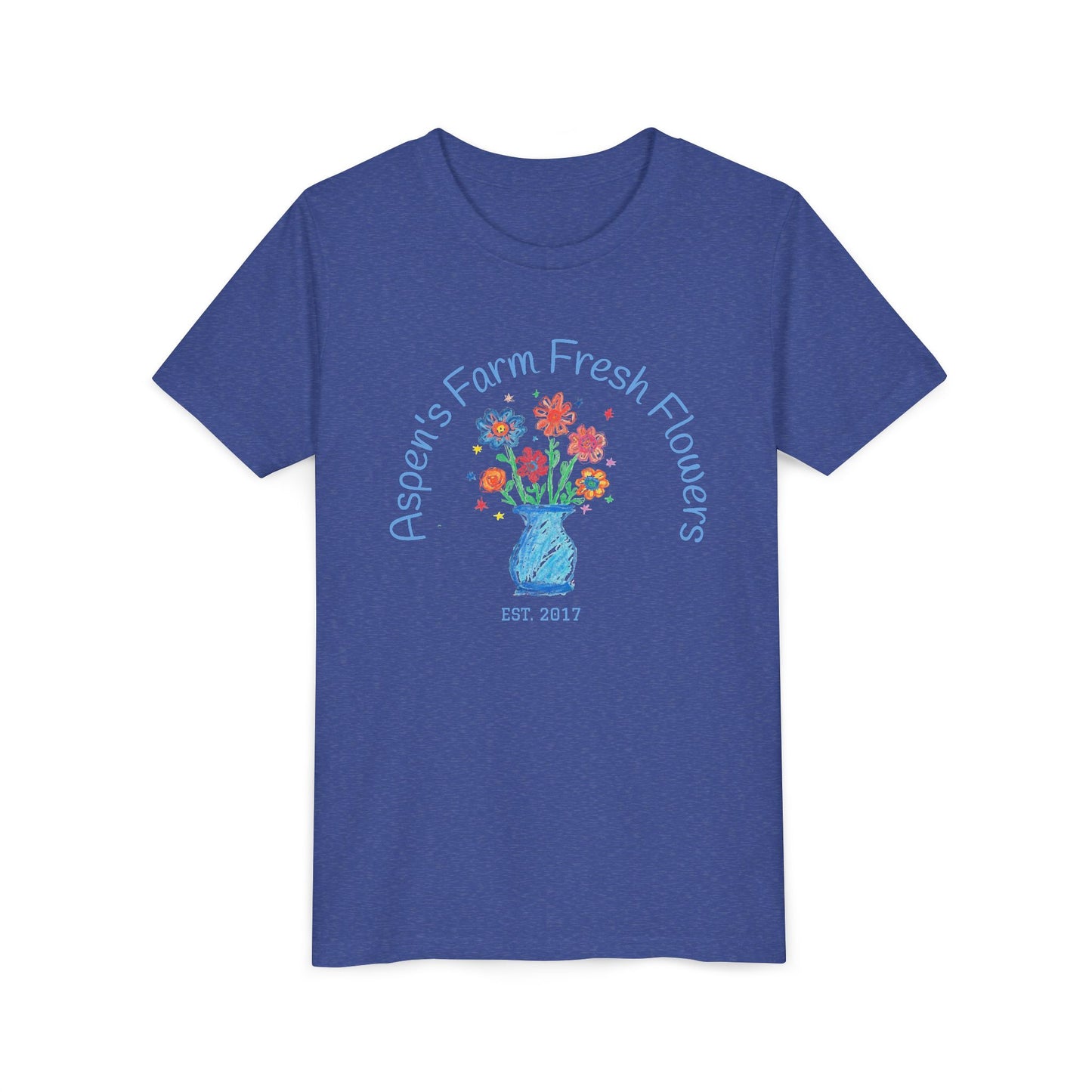 Youth Tee with Custom Text Featuring Kids Artwork