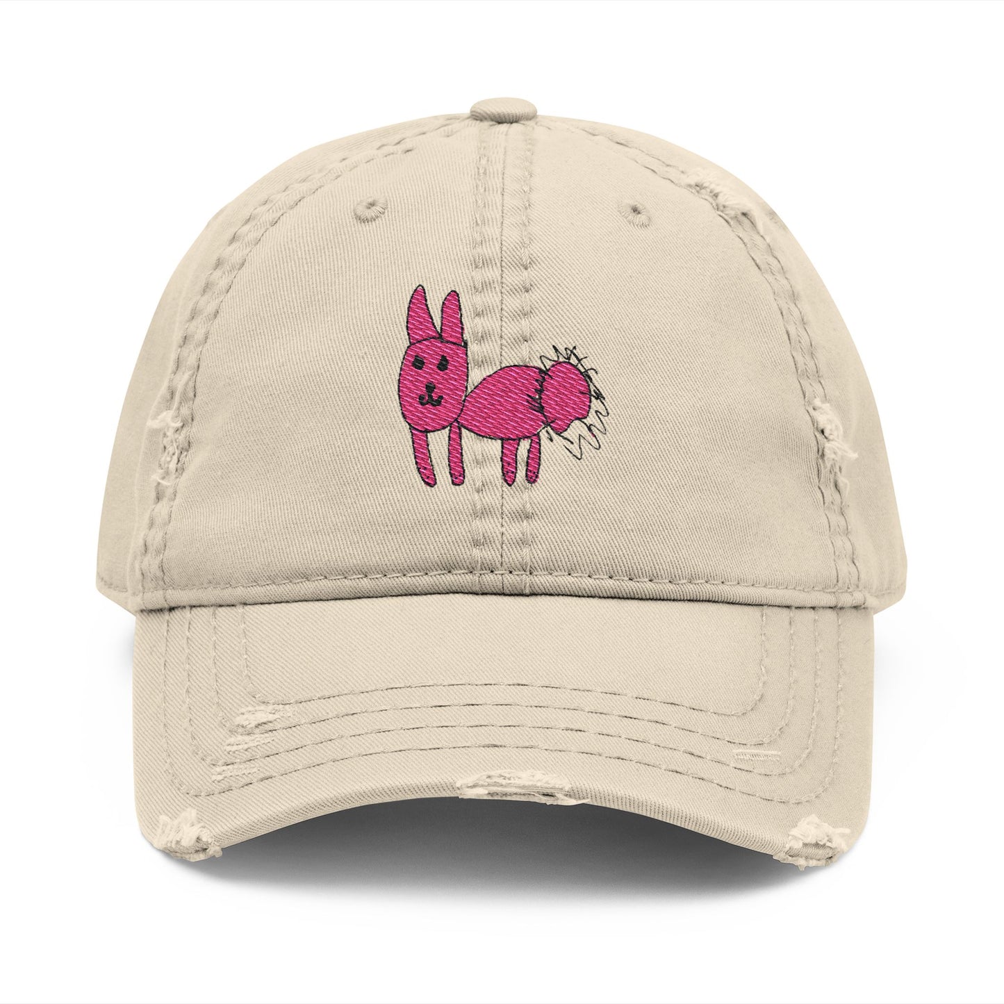 Embroidered, Distressed Dad Hat