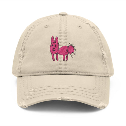 Embroidered, Distressed Dad Hat