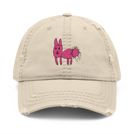 Embroidered, Distressed Dad Hat