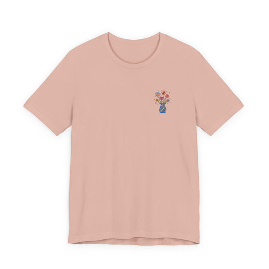 Embroidered Unisex Short Sleeve Tee - Slim Fit