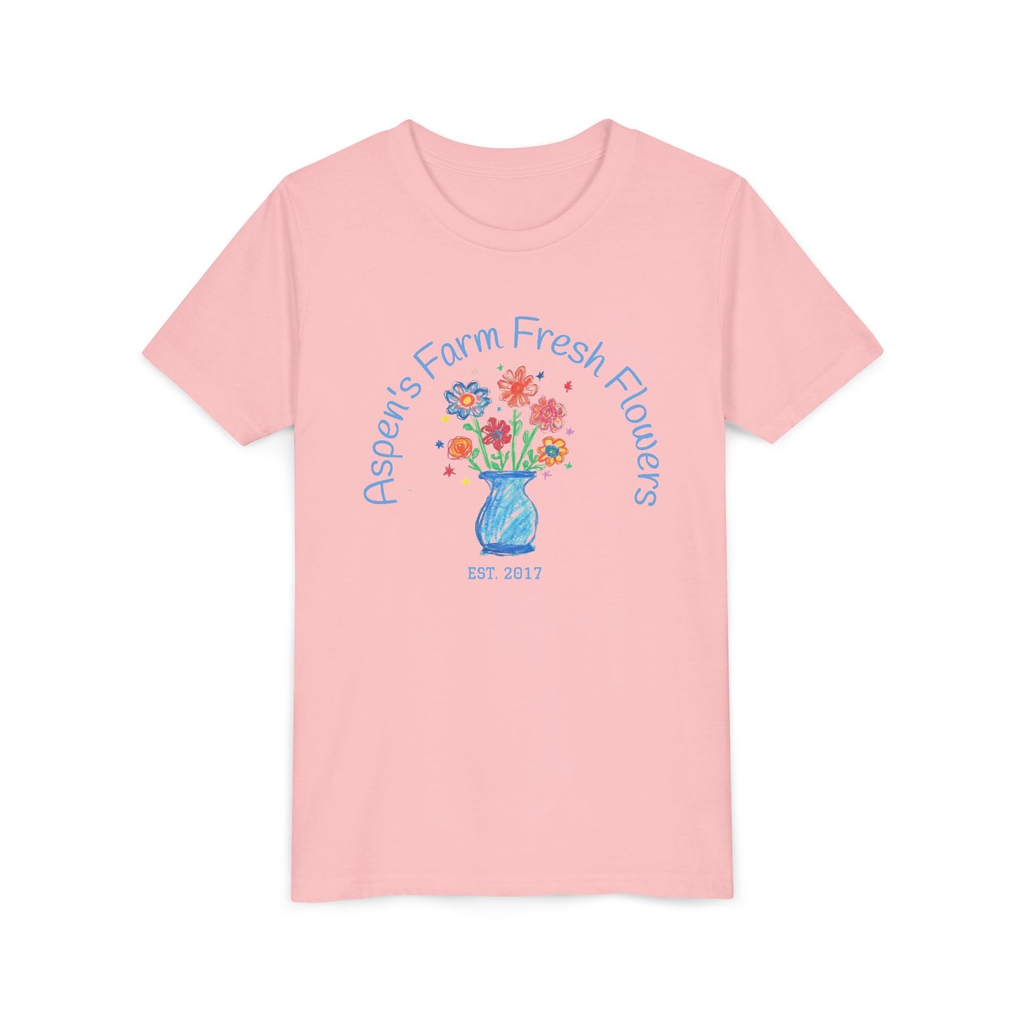 Youth Tee with Custom Text Featuring Kids Artwork