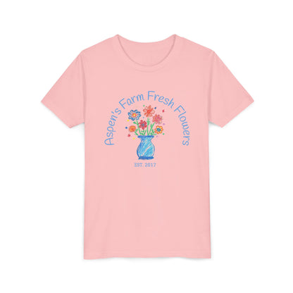 Youth Tee with Custom Text Featuring Kids Artwork