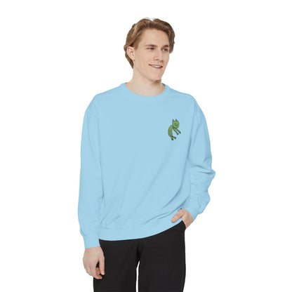 Comfort Colors Embroidered Sweatshirt Customized With Kids Artwork