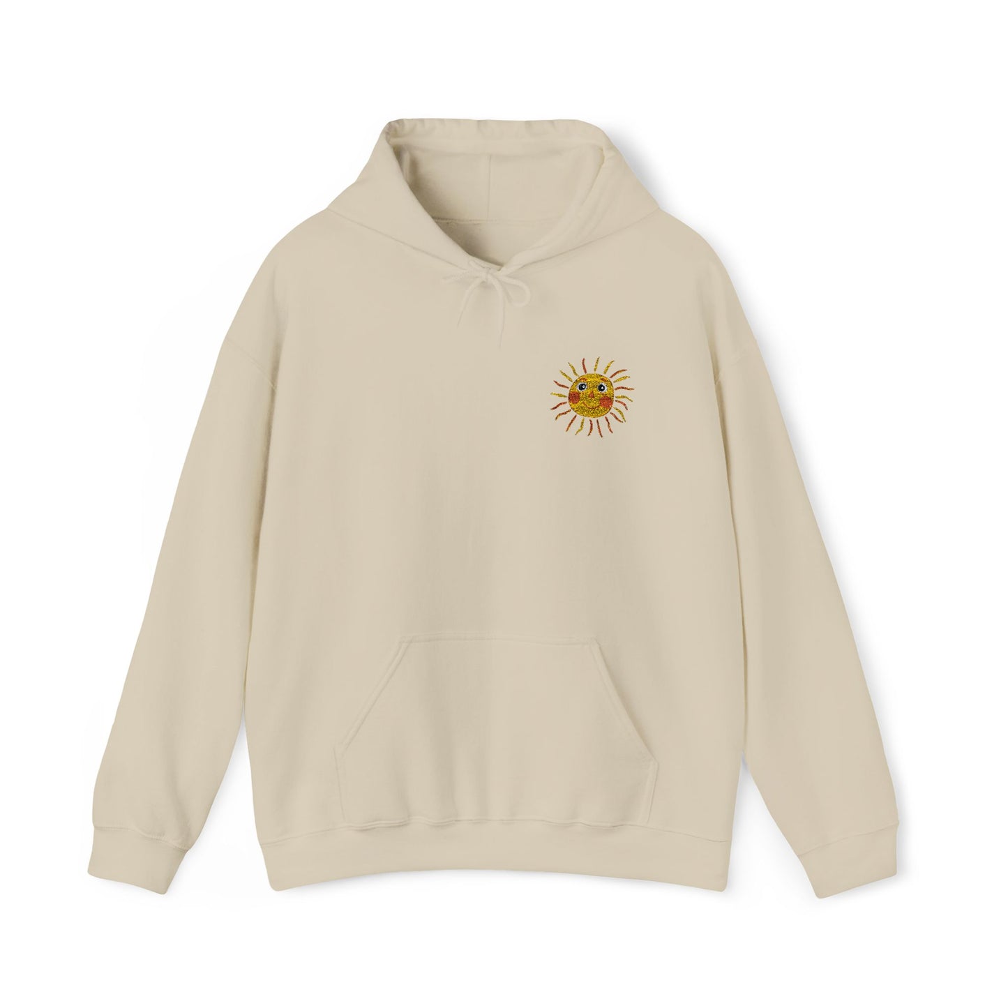 Cozy sweatshirt with embroidered art created from your child’s original design.