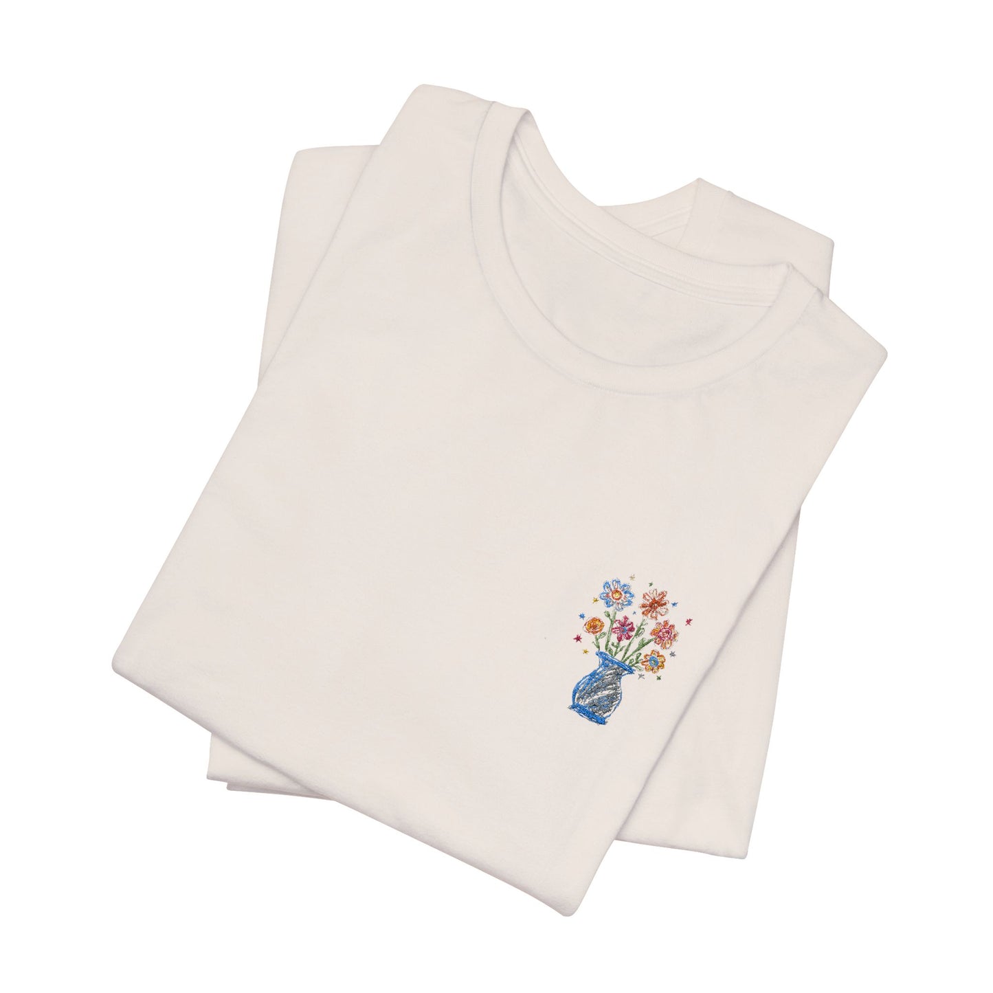 Embroidered Unisex Short Sleeve Tee - Slim Fit