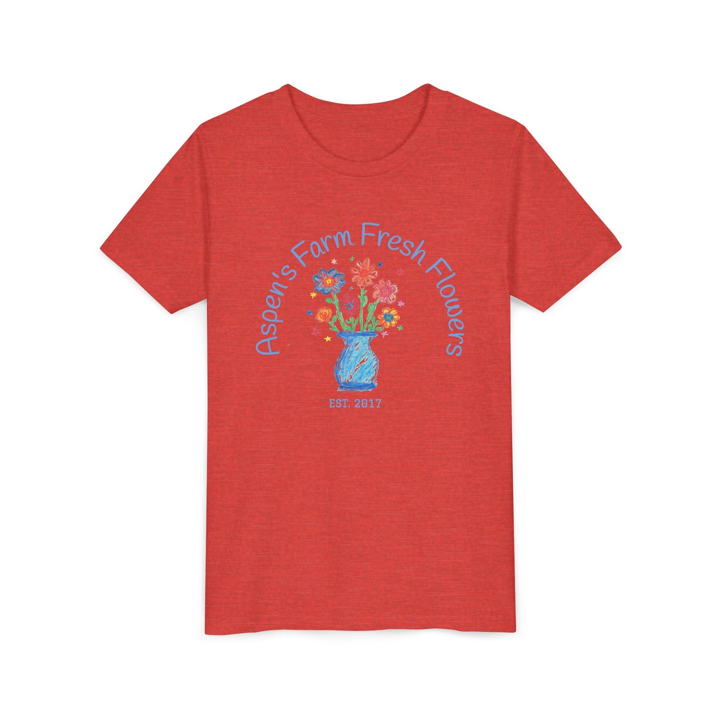 Youth Tee with Custom Text Featuring Kids Artwork