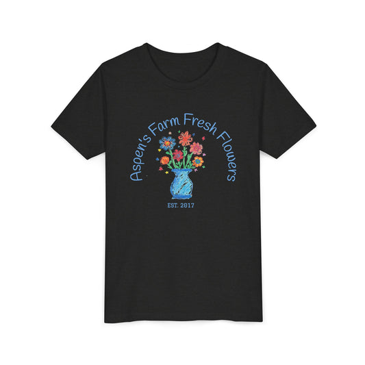 Youth Tee with Custom Text Featuring Kids Artwork
