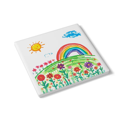 Ceramic Coaster — Featuring Kids Artwork