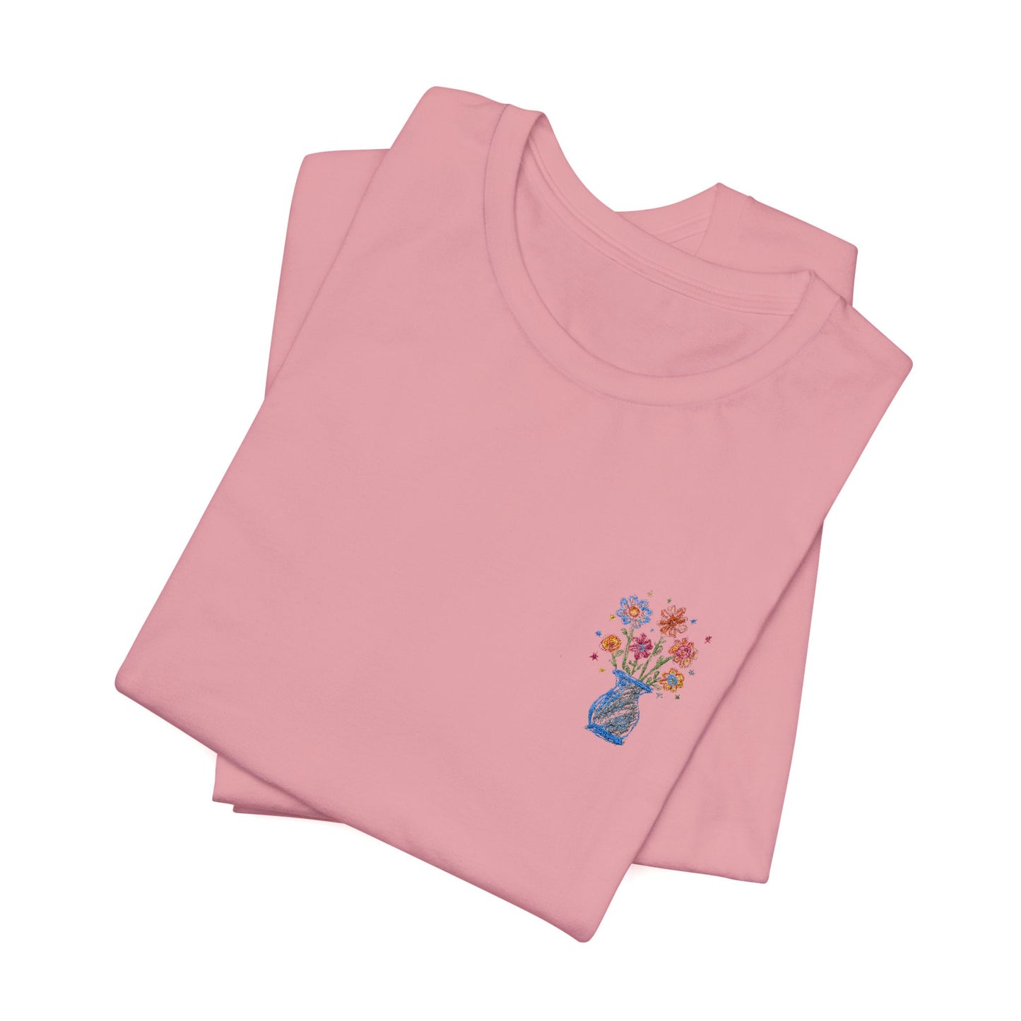 Embroidered Unisex Short Sleeve Tee - Slim Fit