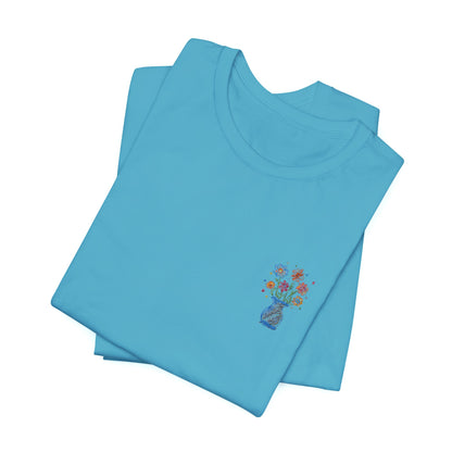 Embroidered Unisex Short Sleeve Tee - Slim Fit