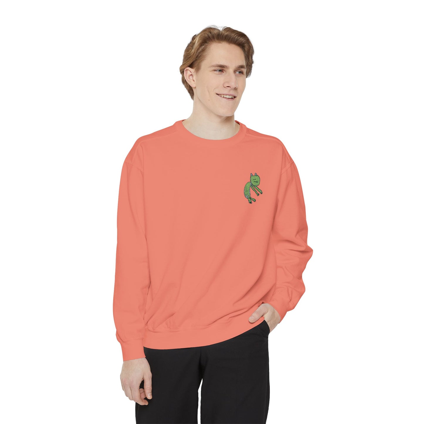 Comfort Colors Embroidered Sweatshirt Customized With Kids Artwork