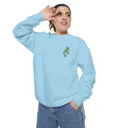 Comfort Colors Embroidered Sweatshirt Customized With Kids Artwork