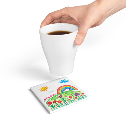 Ceramic Coaster — Featuring Kids Artwork