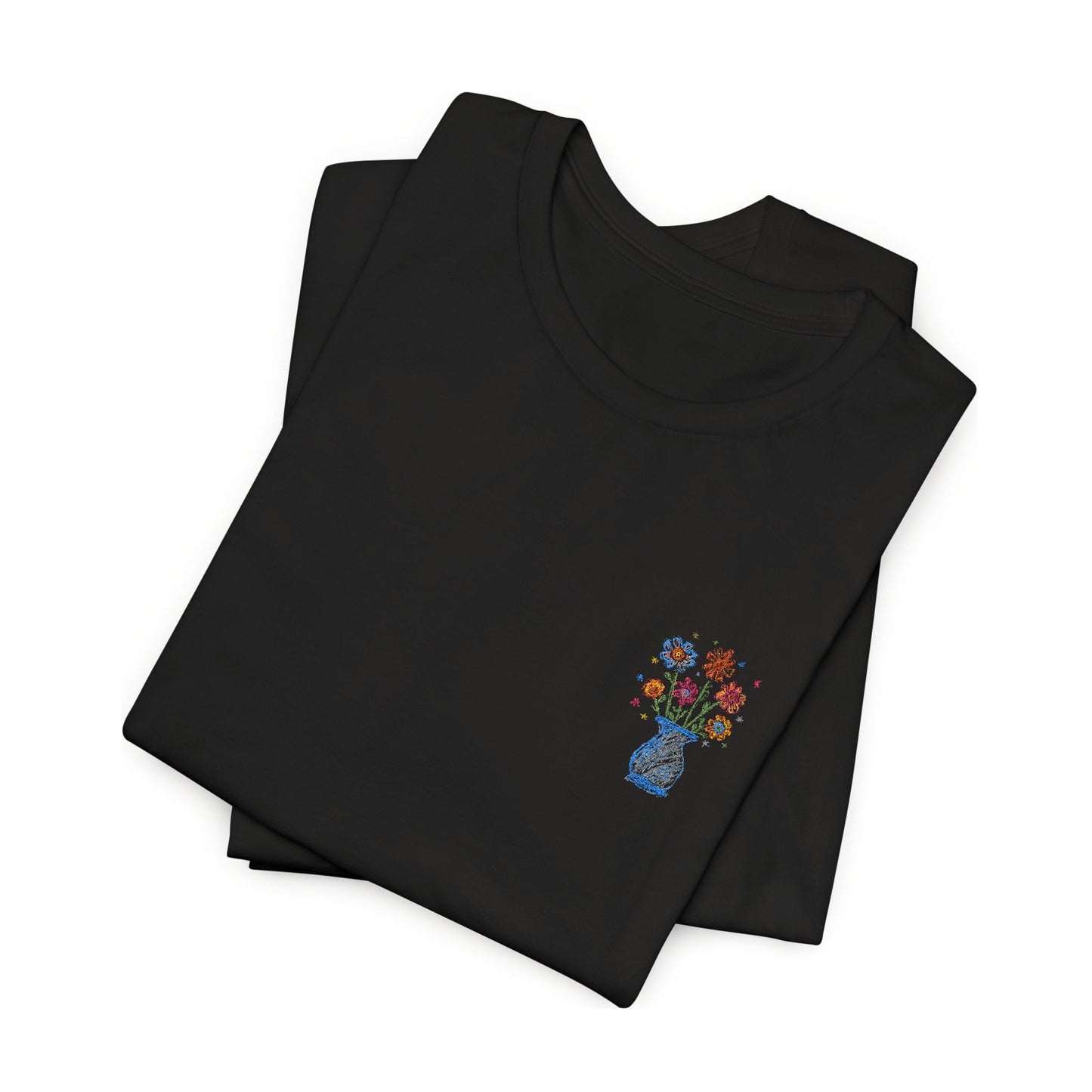 Embroidered Unisex Short Sleeve Tee - Slim Fit