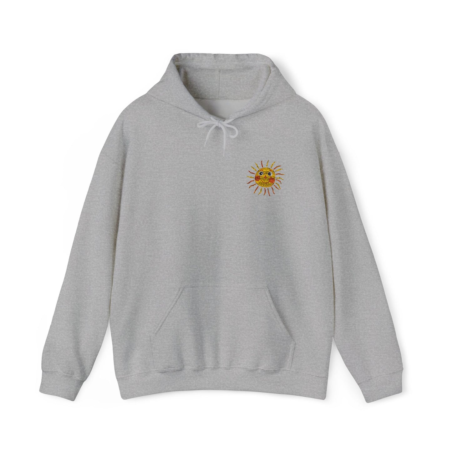 Kids’ artwork turned into custom embroidery on a premium cotton sweatshirt.