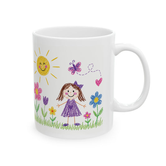 Personalized Ceramic Mug with Custom Kids’ Artwork