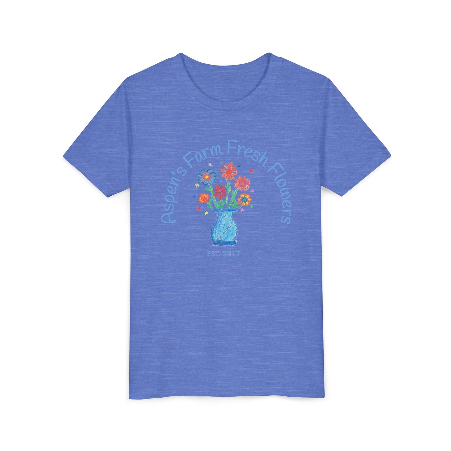 Youth Tee with Custom Text Featuring Kids Artwork