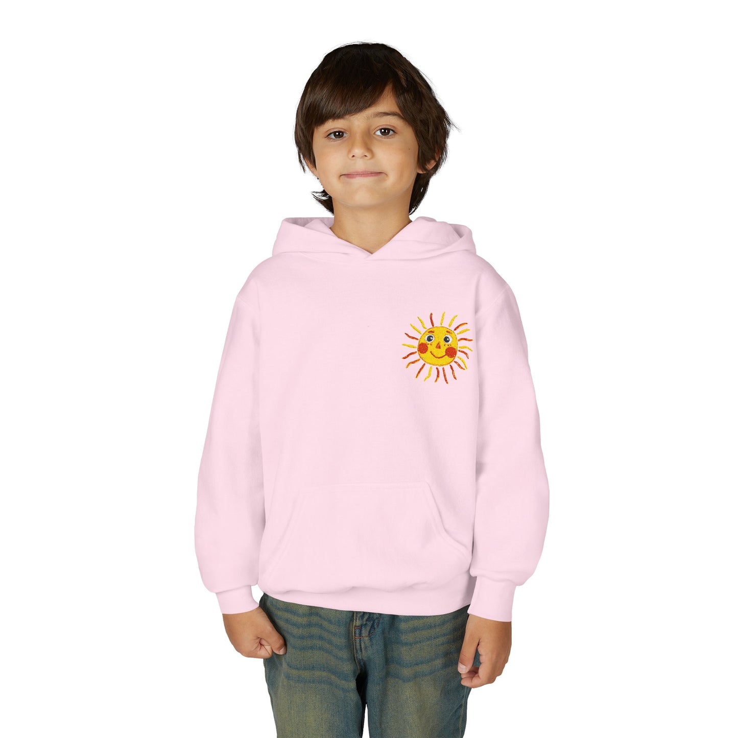Youth Embroidered Heavy-Blend Hooded Sweatshirt
