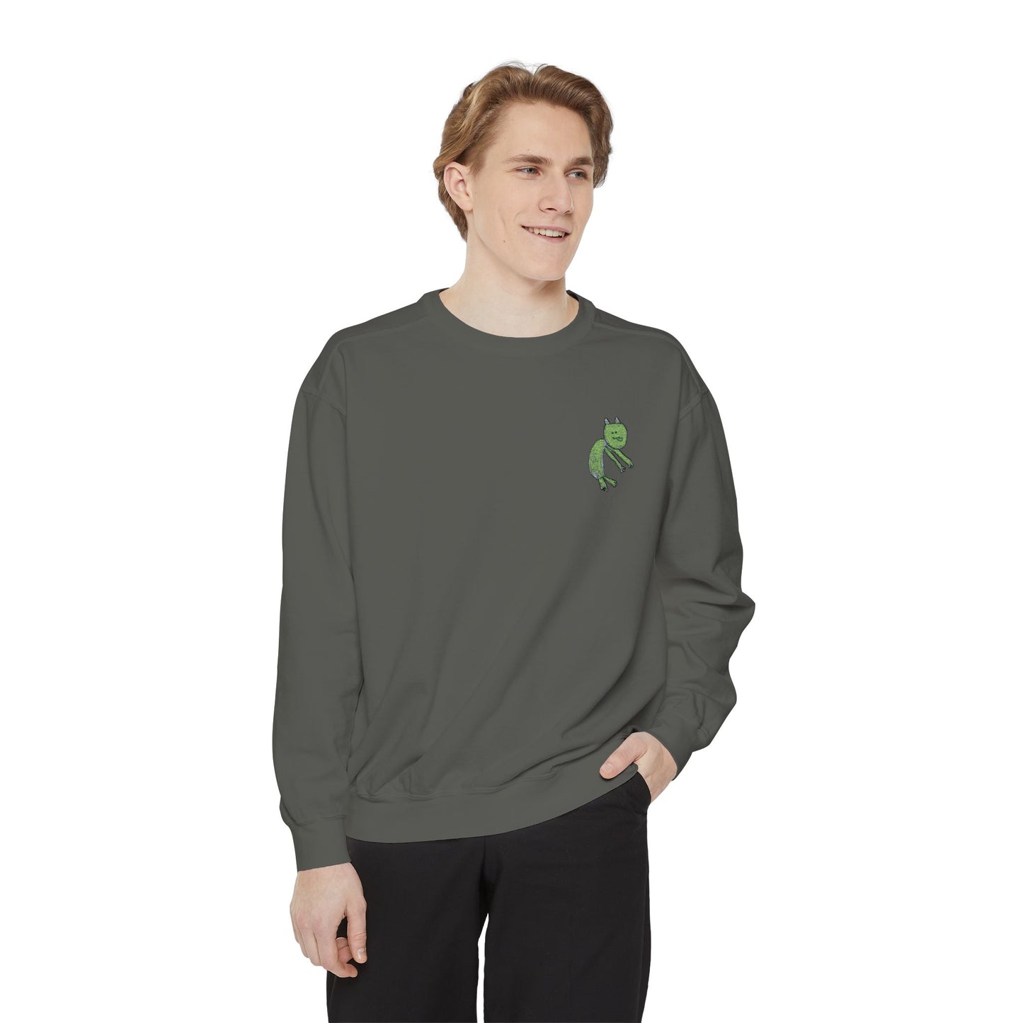 Comfort Colors Embroidered Sweatshirt Customized With Kids Artwork