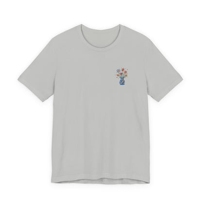 Embroidered Unisex Short Sleeve Tee - Slim Fit