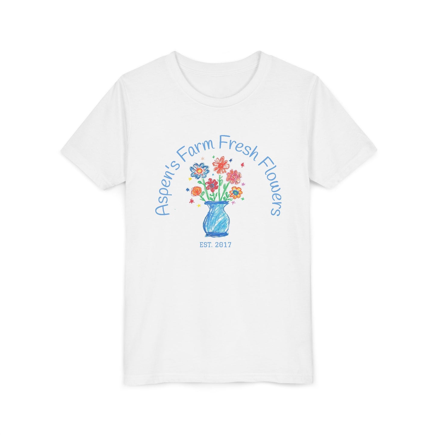 Youth Tee with Custom Text Featuring Kids Artwork