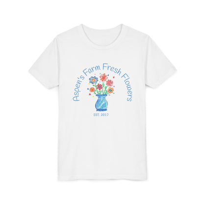 Youth Tee with Custom Text Featuring Kids Artwork