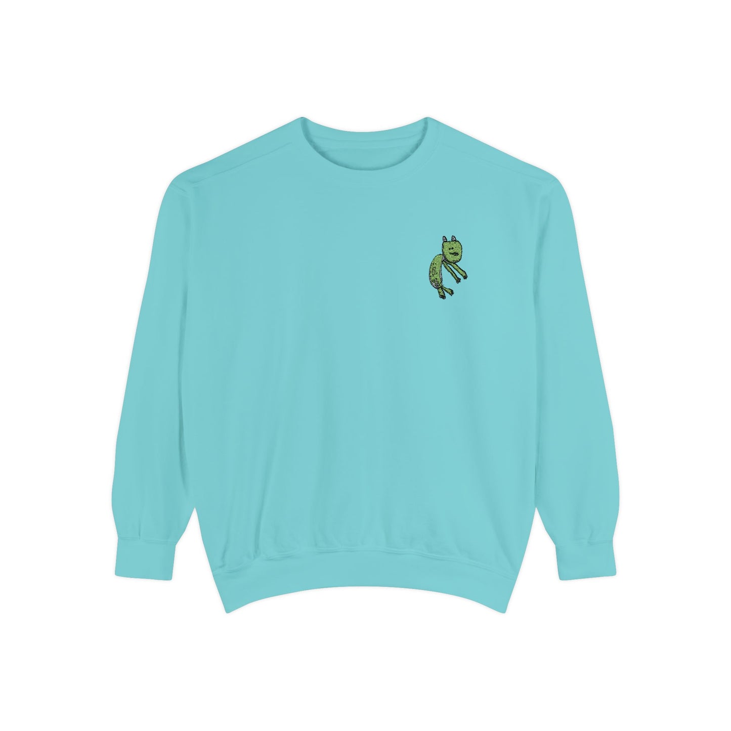 Comfort Colors Embroidered Sweatshirt Customized With Kids Artwork