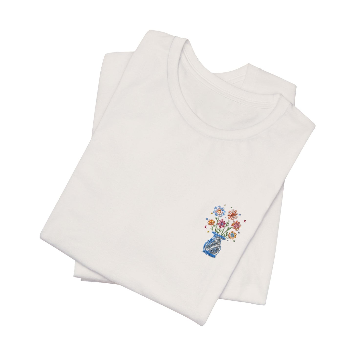 Embroidered Unisex Short Sleeve Tee - Slim Fit