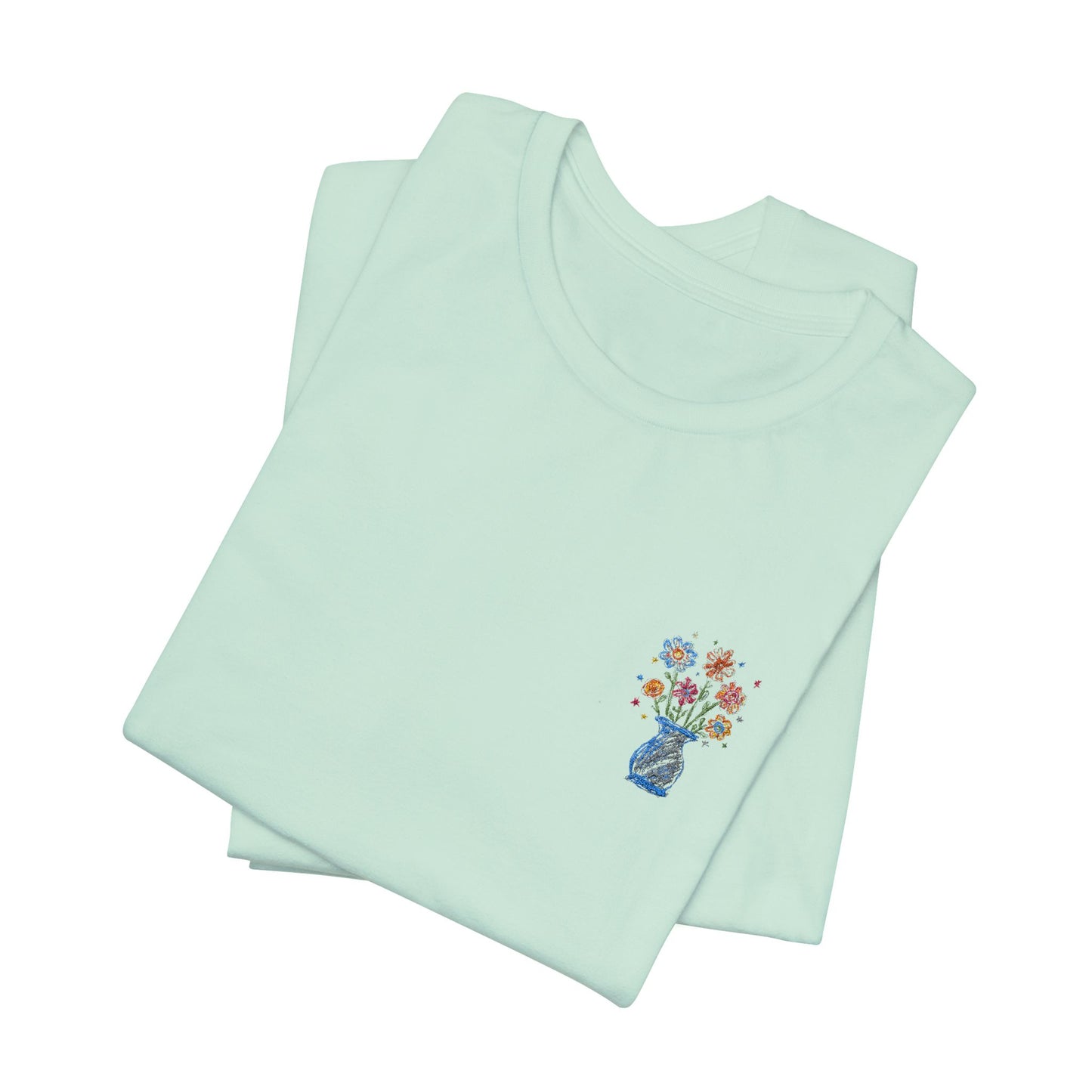 Embroidered Unisex Short Sleeve Tee - Slim Fit