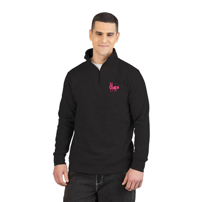 Embroidered Fleece Quarter Zip Pullover