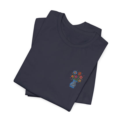 Embroidered Unisex Short Sleeve Tee - Slim Fit