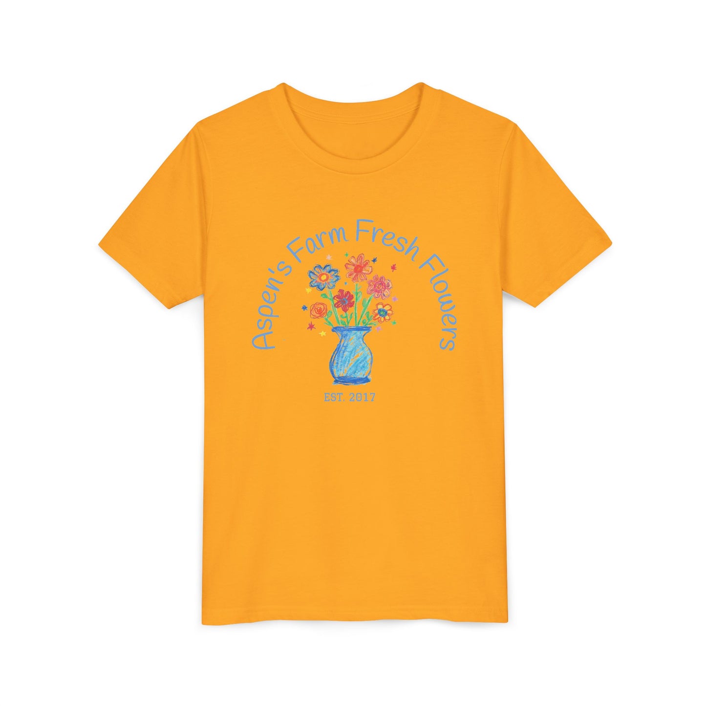 Youth Tee with Custom Text Featuring Kids Artwork
