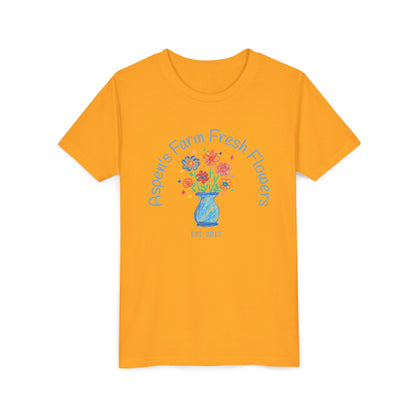 Youth Tee with Custom Text Featuring Kids Artwork