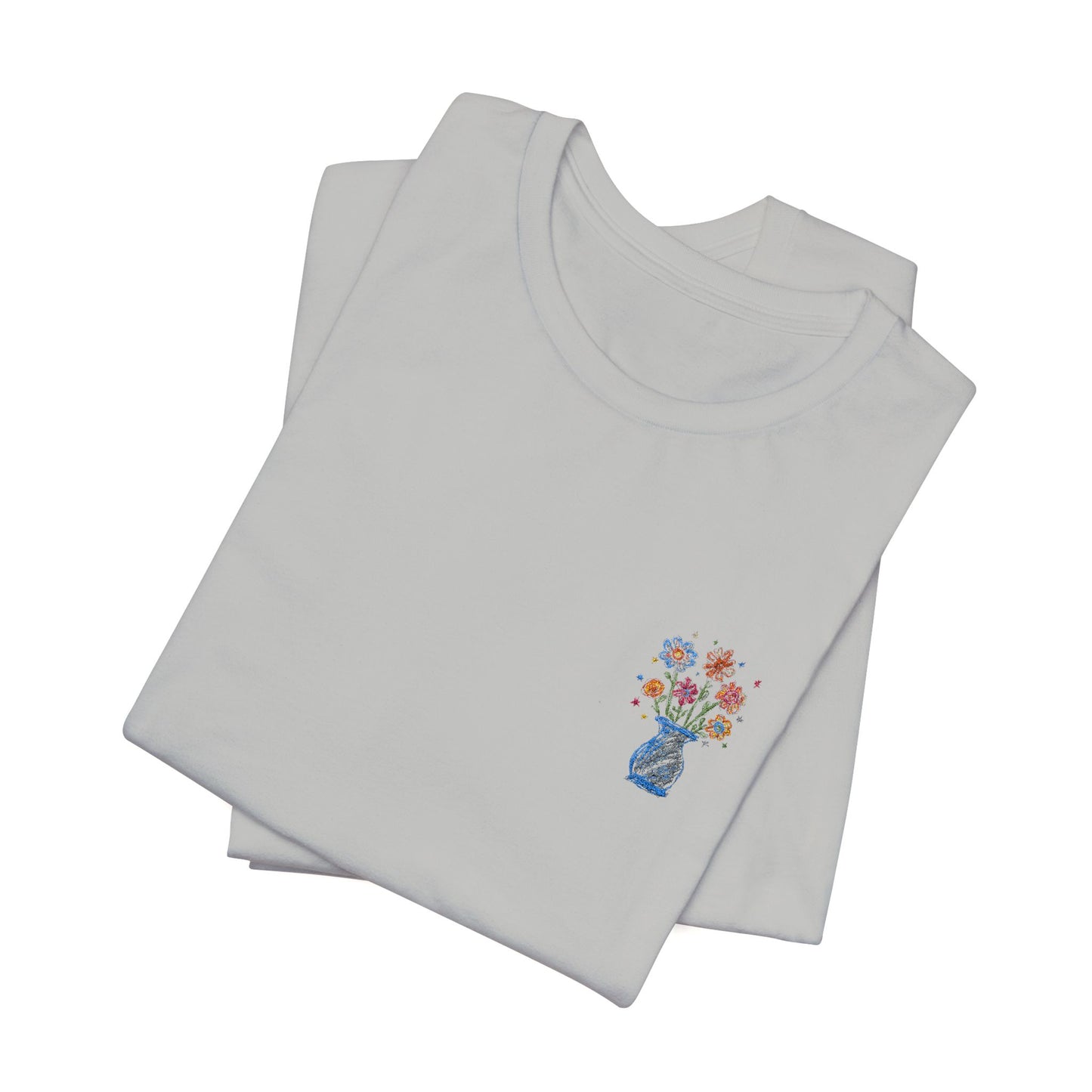 Embroidered Unisex Short Sleeve Tee - Slim Fit
