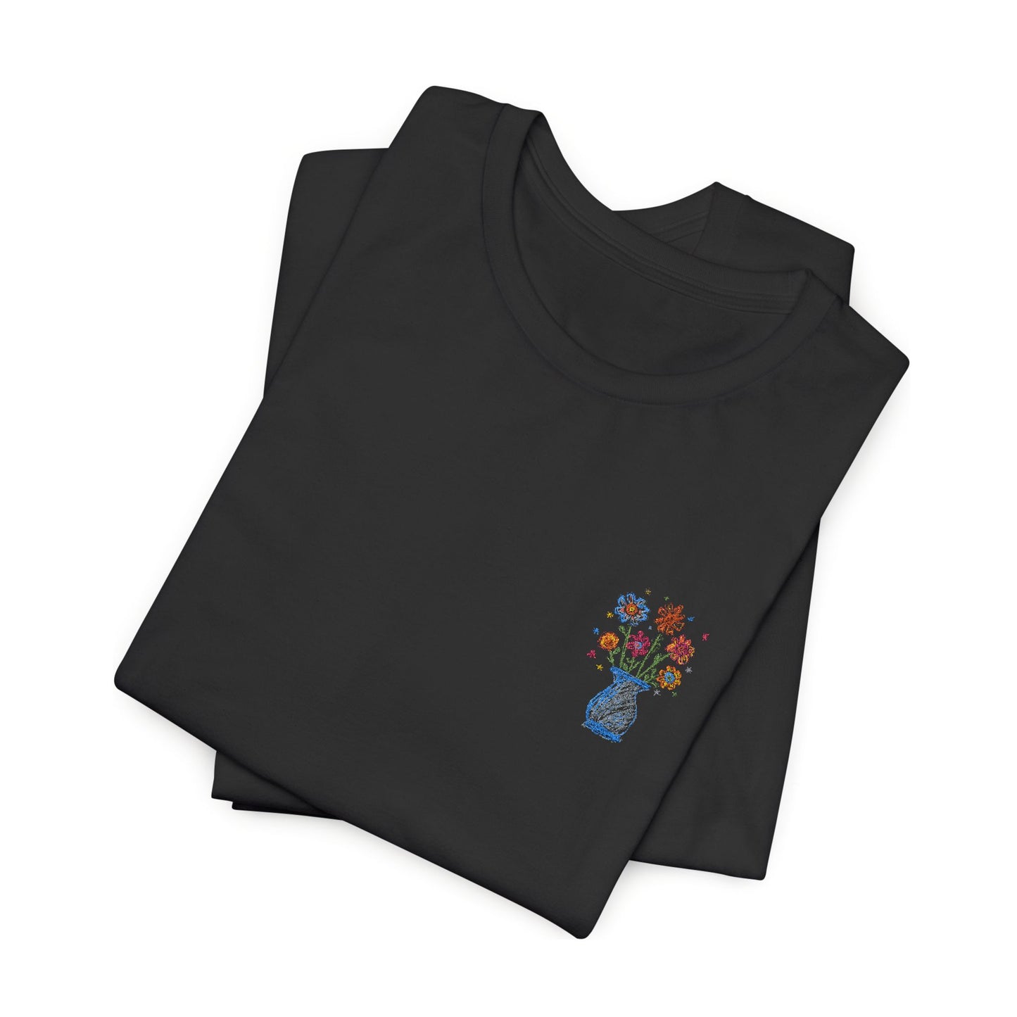 Embroidered Unisex Short Sleeve Tee - Slim Fit