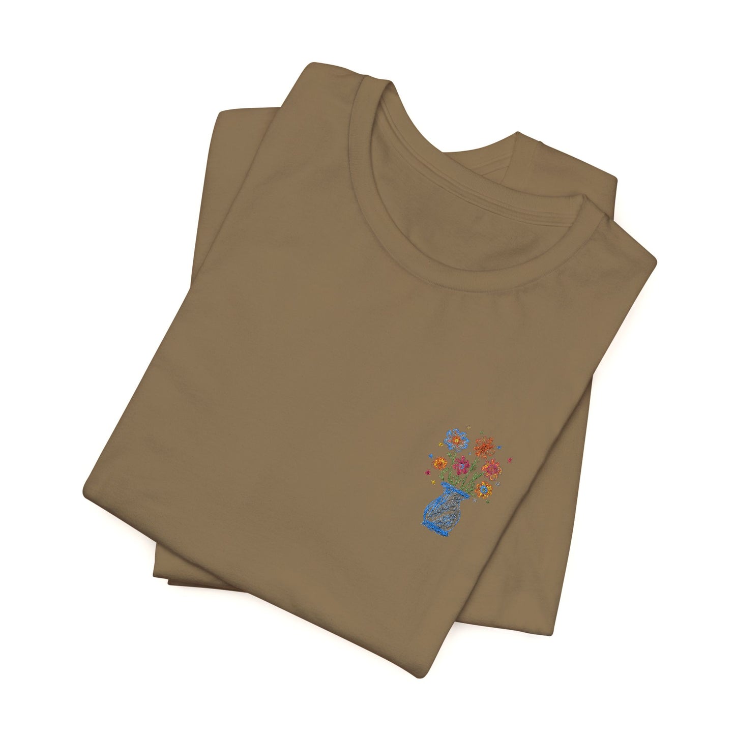 Embroidered Unisex Short Sleeve Tee - Slim Fit