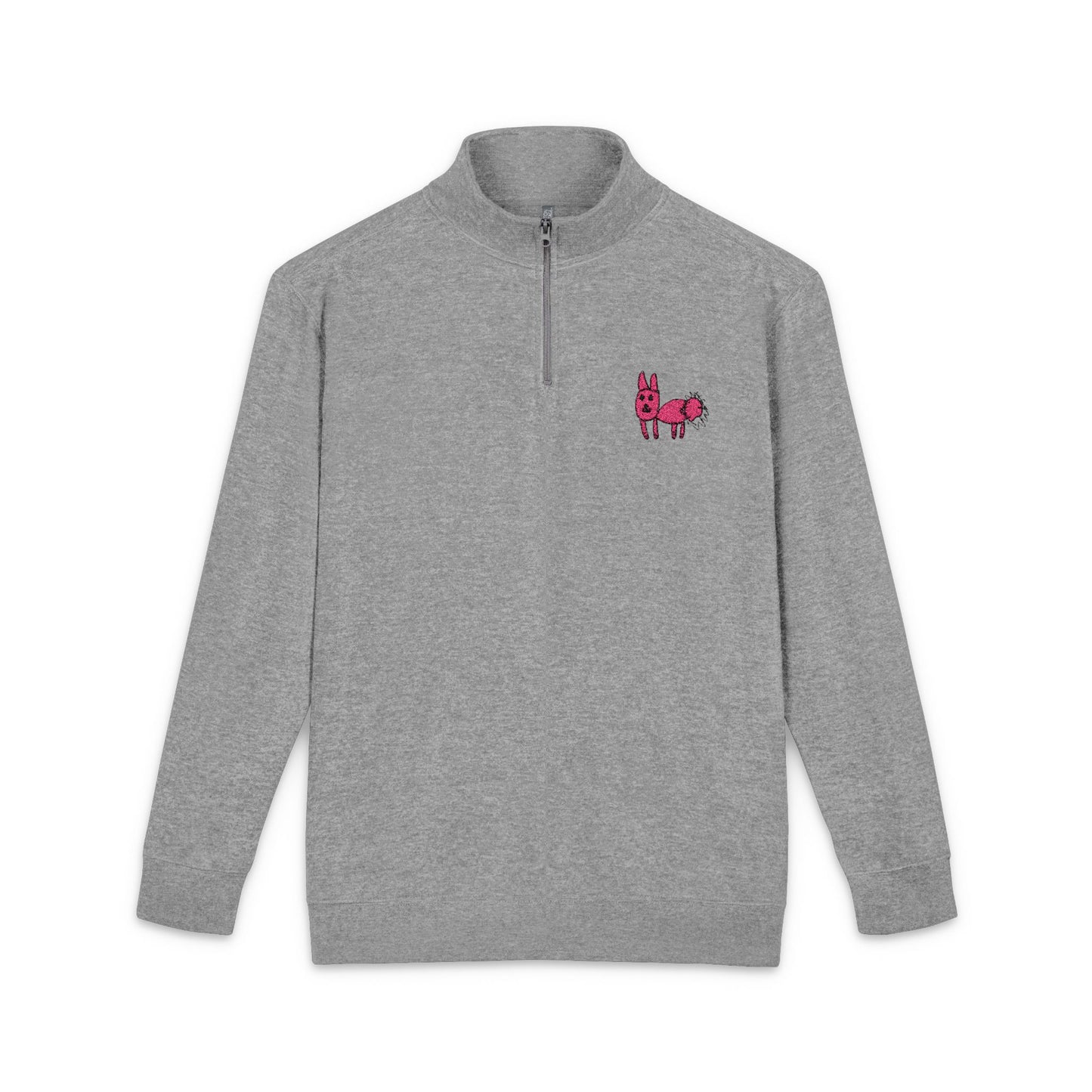 Embroidered Fleece Quarter Zip Pullover