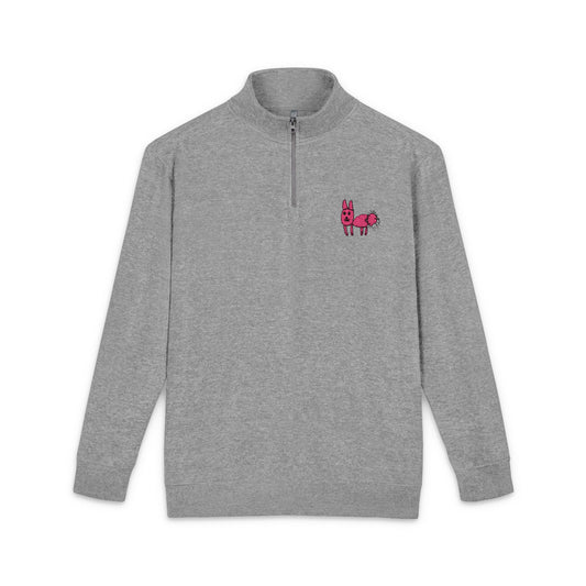 Embroidered Fleece Quarter Zip Pullover