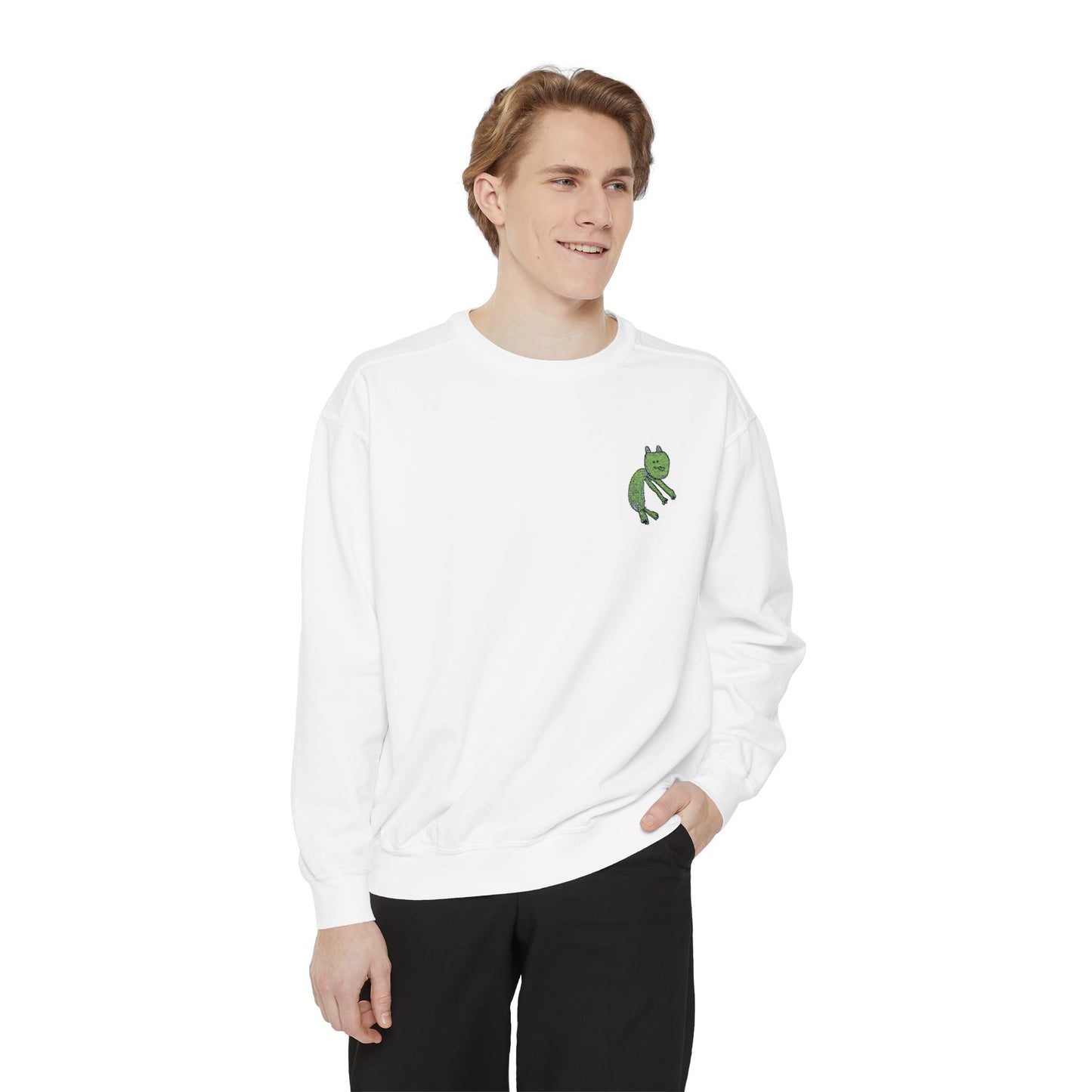 Comfort Colors Embroidered Sweatshirt Customized With Kids Artwork