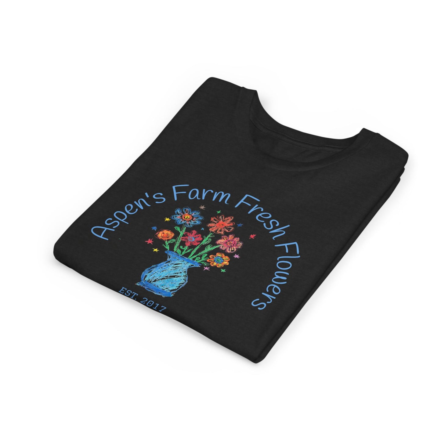Youth Tee with Custom Text Featuring Kids Artwork