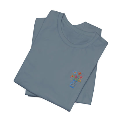Embroidered Unisex Short Sleeve Tee - Slim Fit