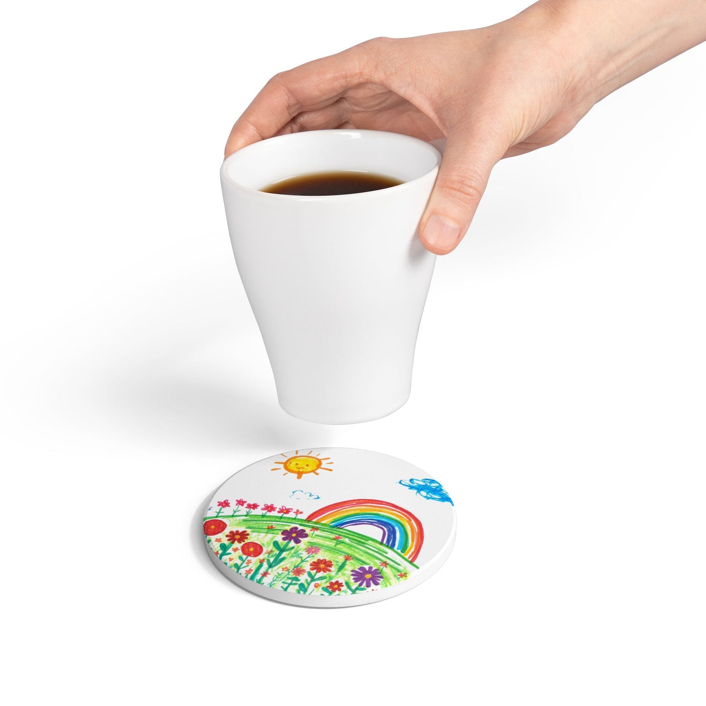 Ceramic Coaster — Featuring Kids Artwork