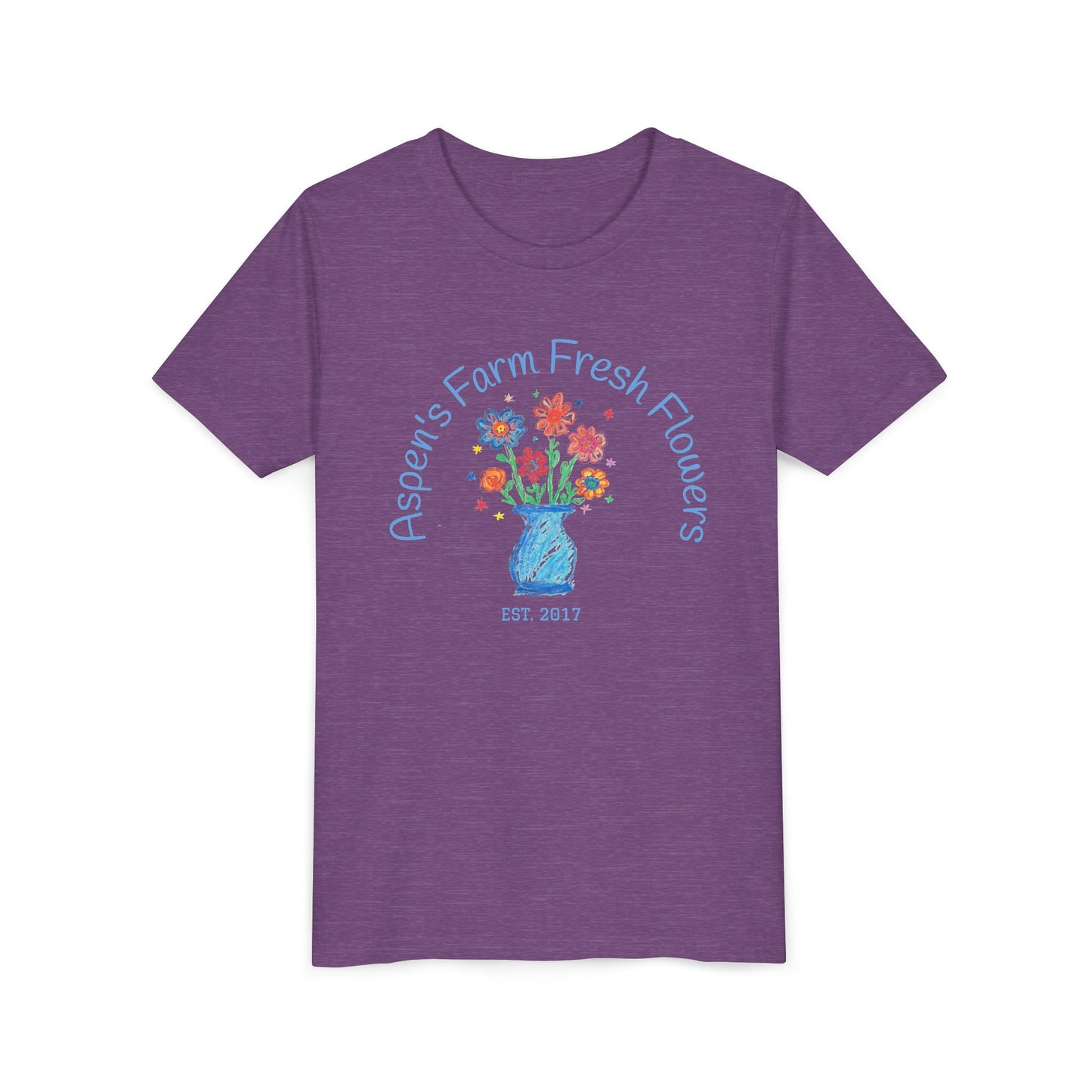 Youth Tee with Custom Text Featuring Kids Artwork