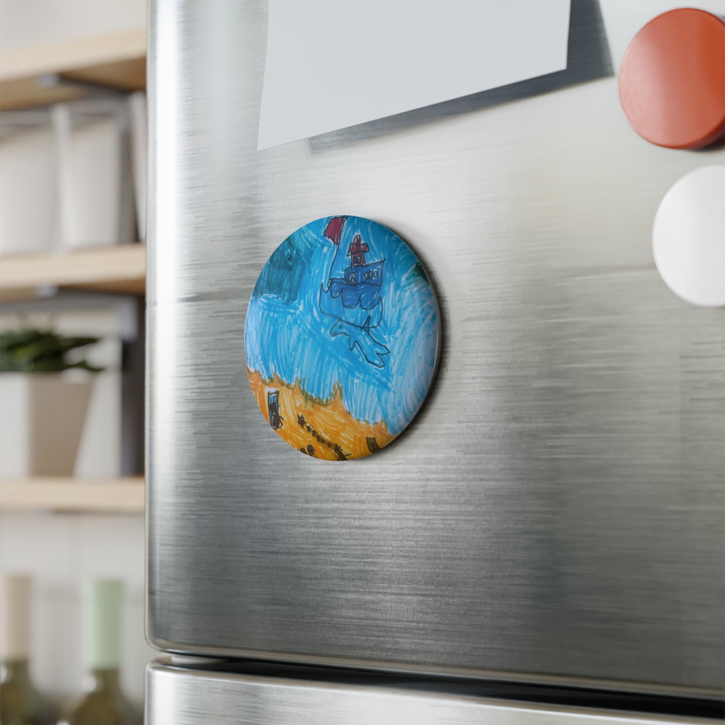 Magnet Customize With Kids Artwork – 2.25" Round Keepsake