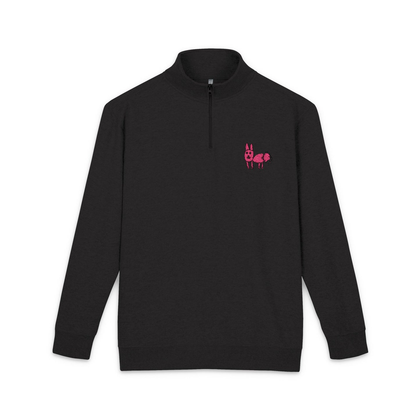 Embroidered Fleece Quarter Zip Pullover